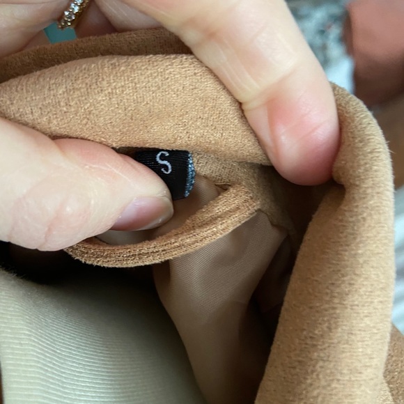 Faux suede moto jacket, worn once - Picture 2 of 6